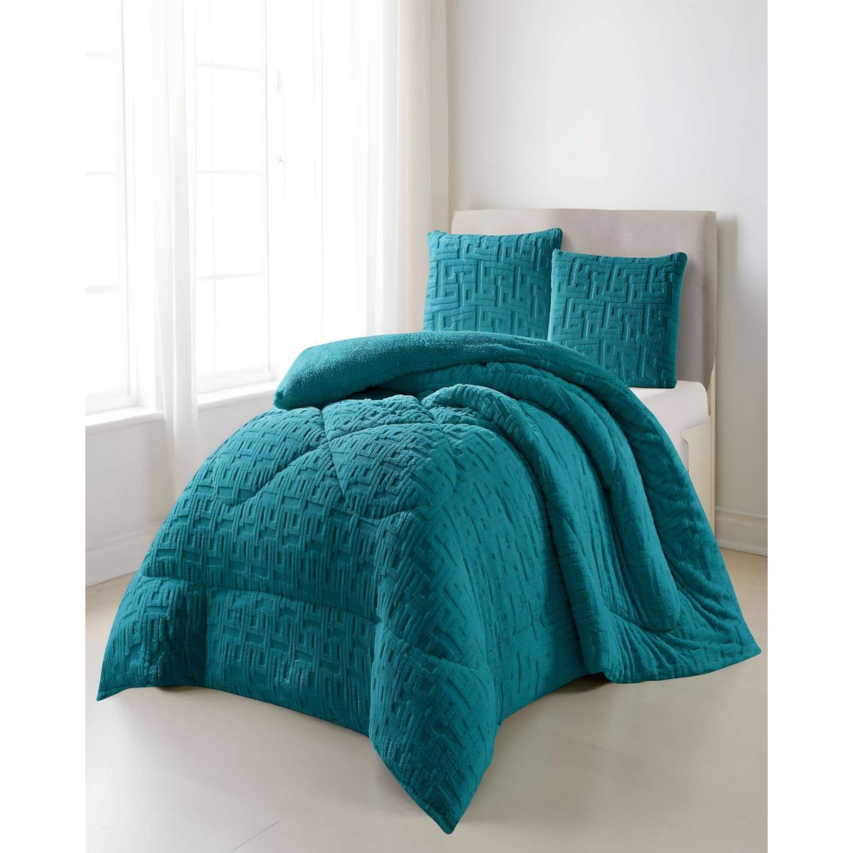 GENERICO - PLUMON DE INVERNO  KING TURQUESA 250x270cm