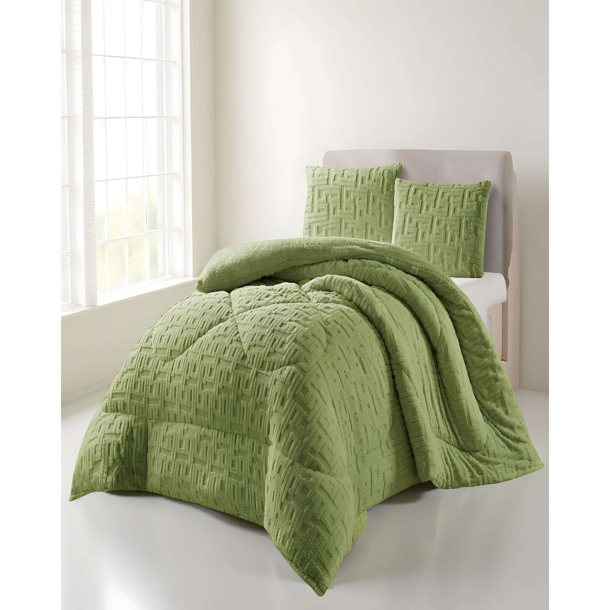 GENERICO - PLUMON DE INVERNO  KING VERDE 250x270cm
