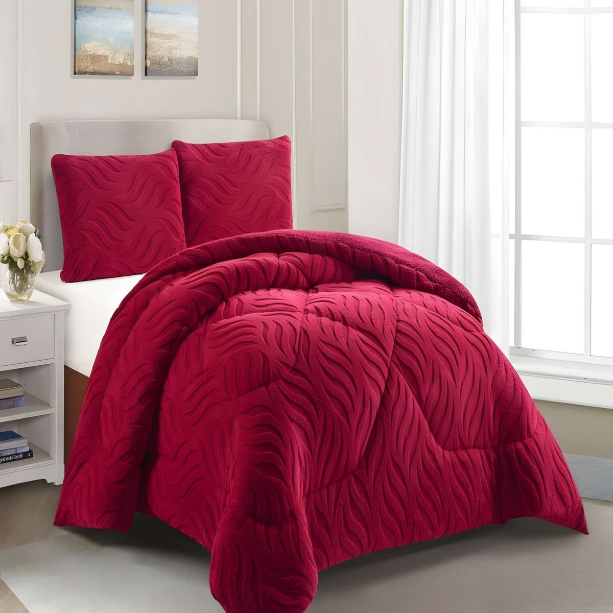 GENERICO - PLUMON DE INVERNO  2 PLAZAS BURDEO 230x250cm