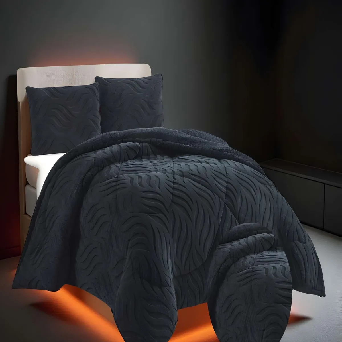 GENERICO - PLUMON DE INVERNO  KING NEGRO 250x270cm