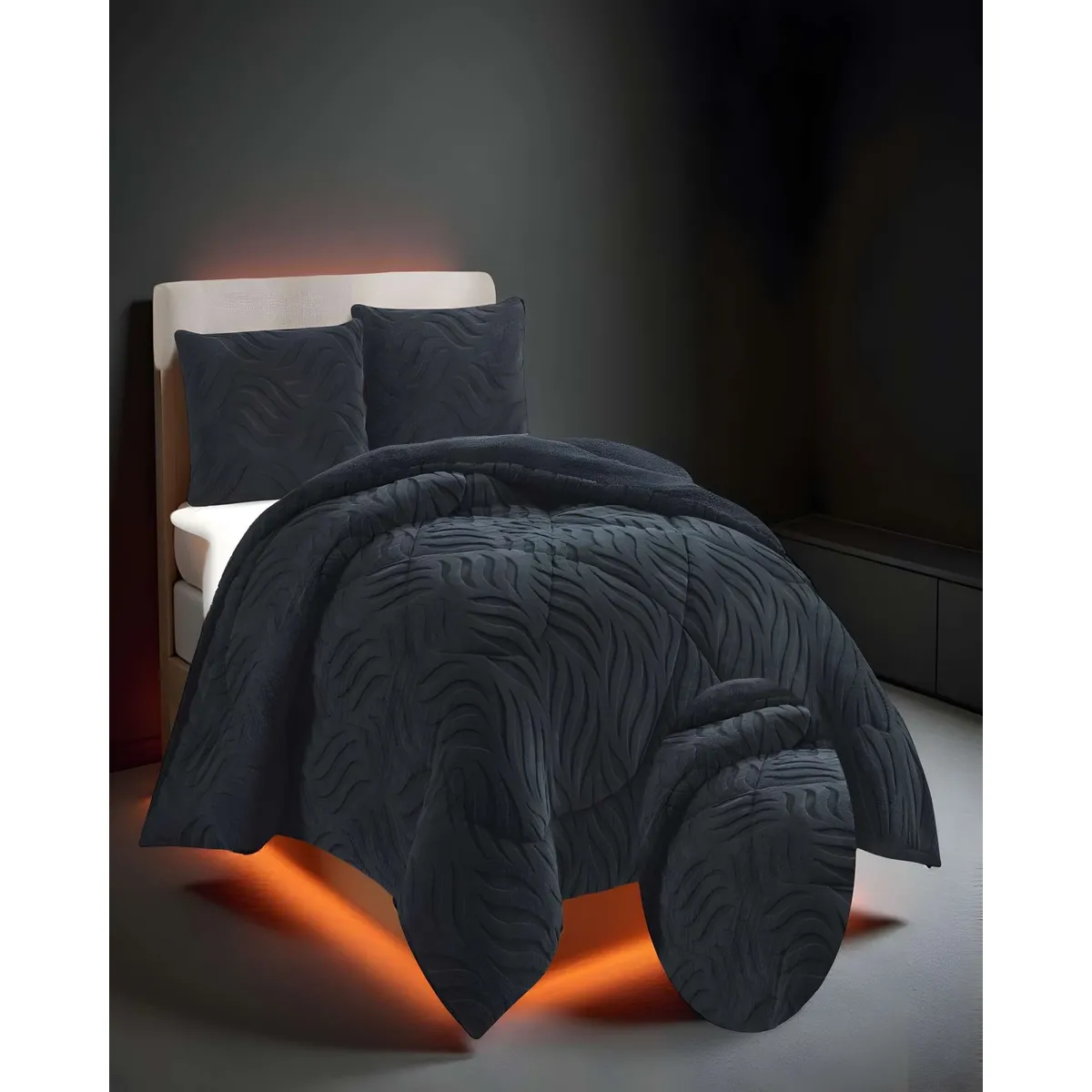 GENERICO - PLUMON DE INVERNO  KING NEGRO 250x270cm