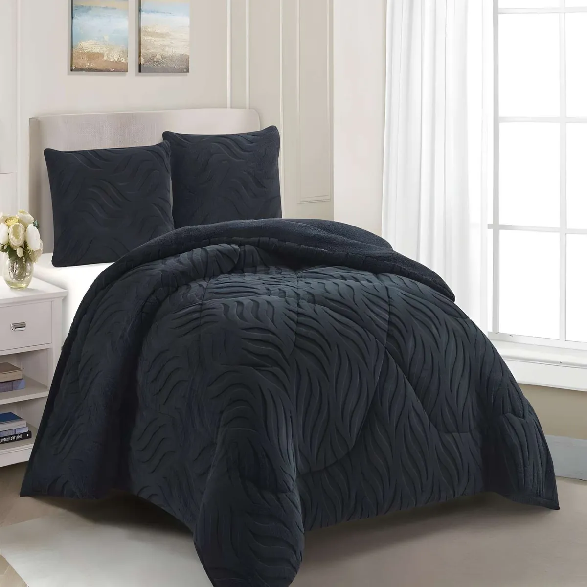 GENERICO - PLUMON DE INVERNO  KING NEGRO 250x270cm