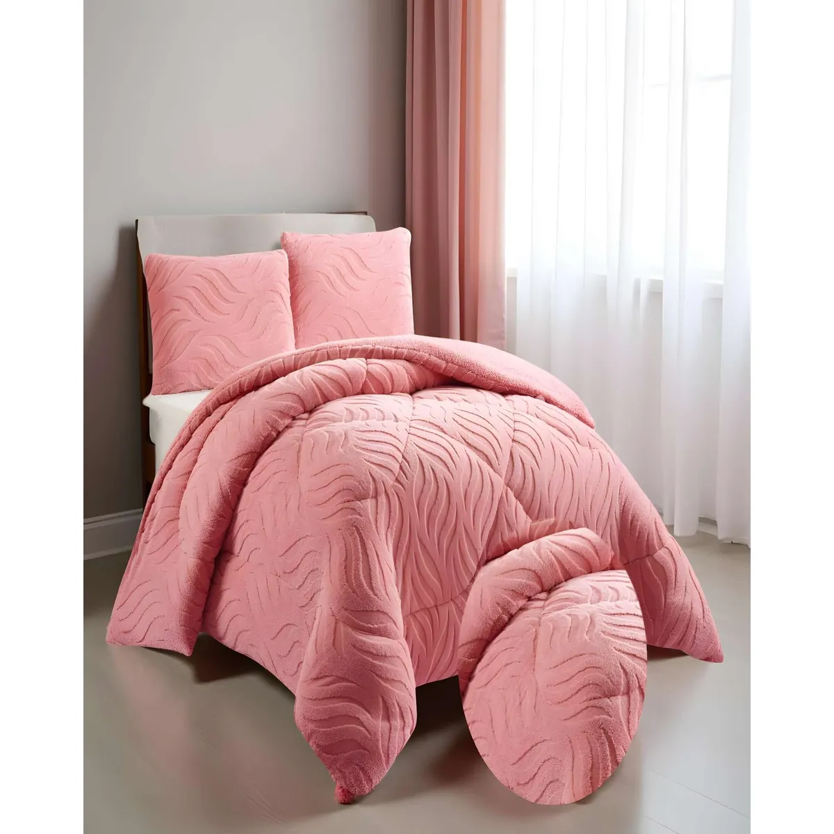 GENERICO - PLUMON DE INVERNO  KING ROSADO  250x270cm