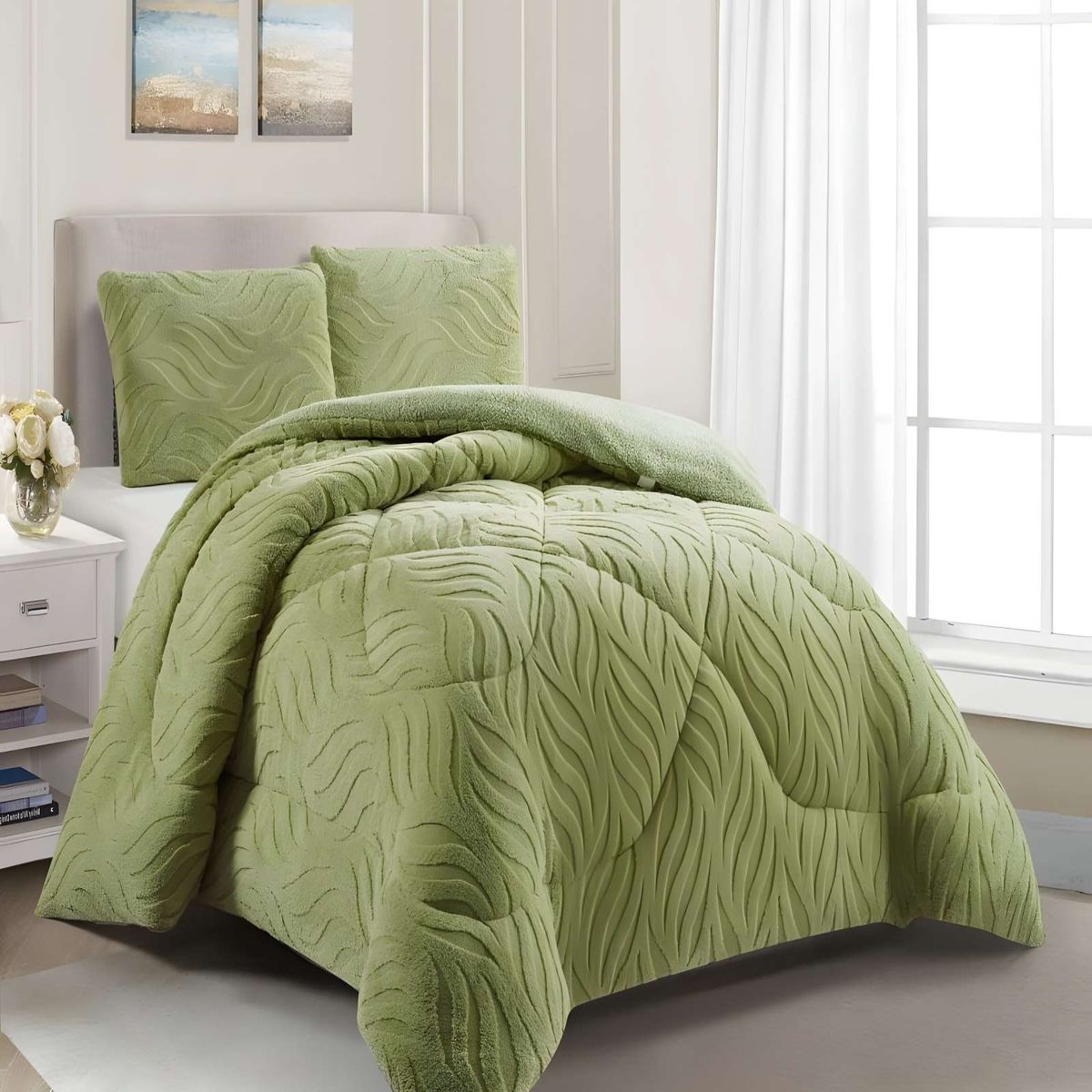 GENERICO - PLUMON DE INVERNO  KING VERDE 250x270cm
