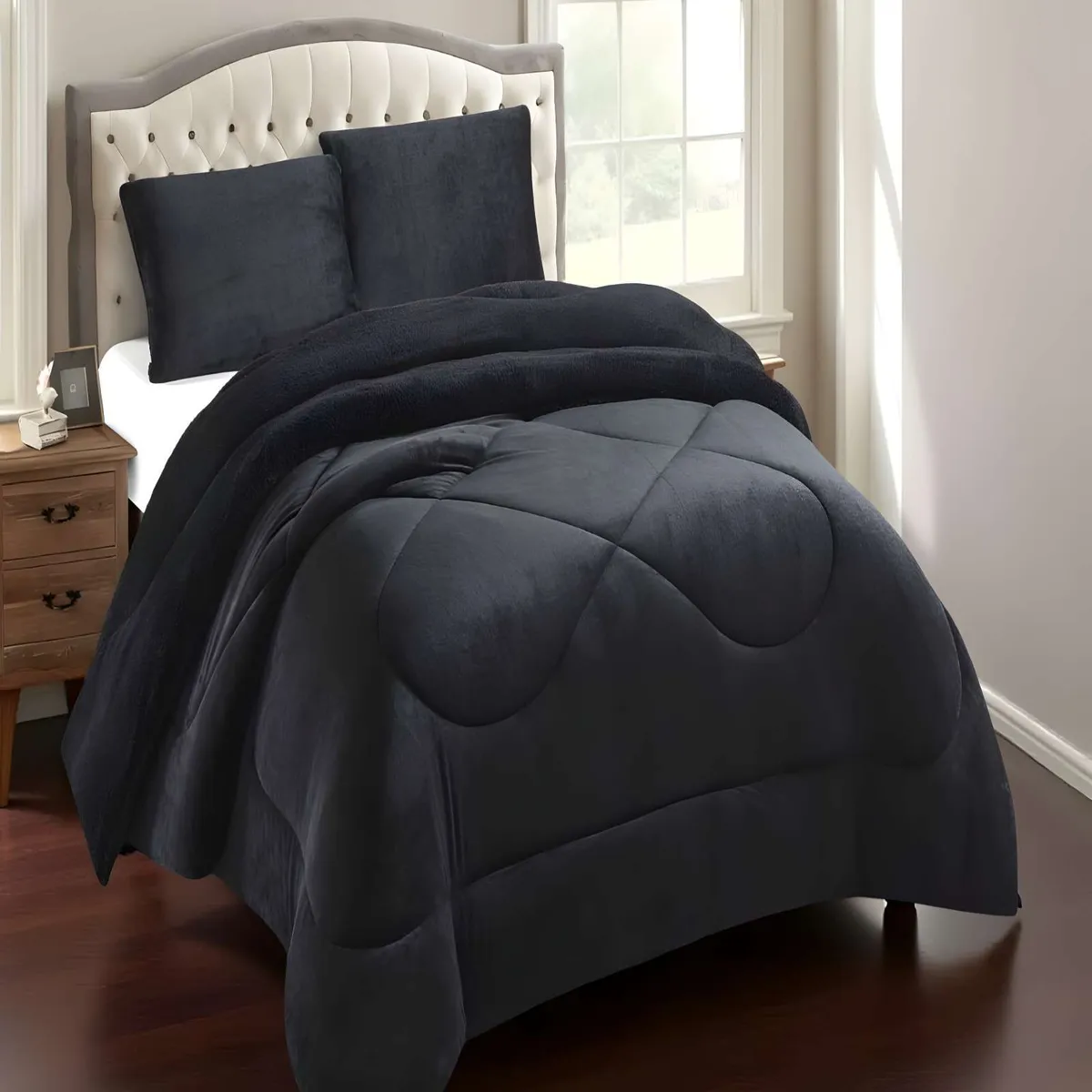 GENERICO - PLUMON  PLUSH CON CHIPORRO KING NEGRO 250x270cm