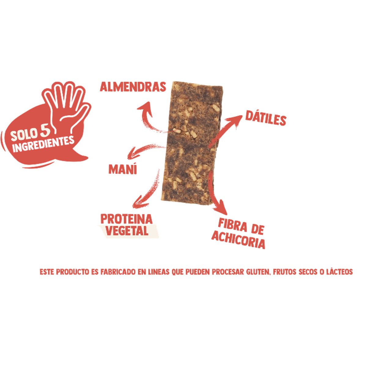 UNDERFIVE - Barra de proteina Underfive - Almendra 12 unidades