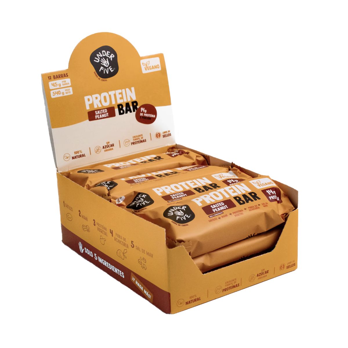 UNDERFIVE - Barra de proteina Underfive - Salty Peanut 12 unidades