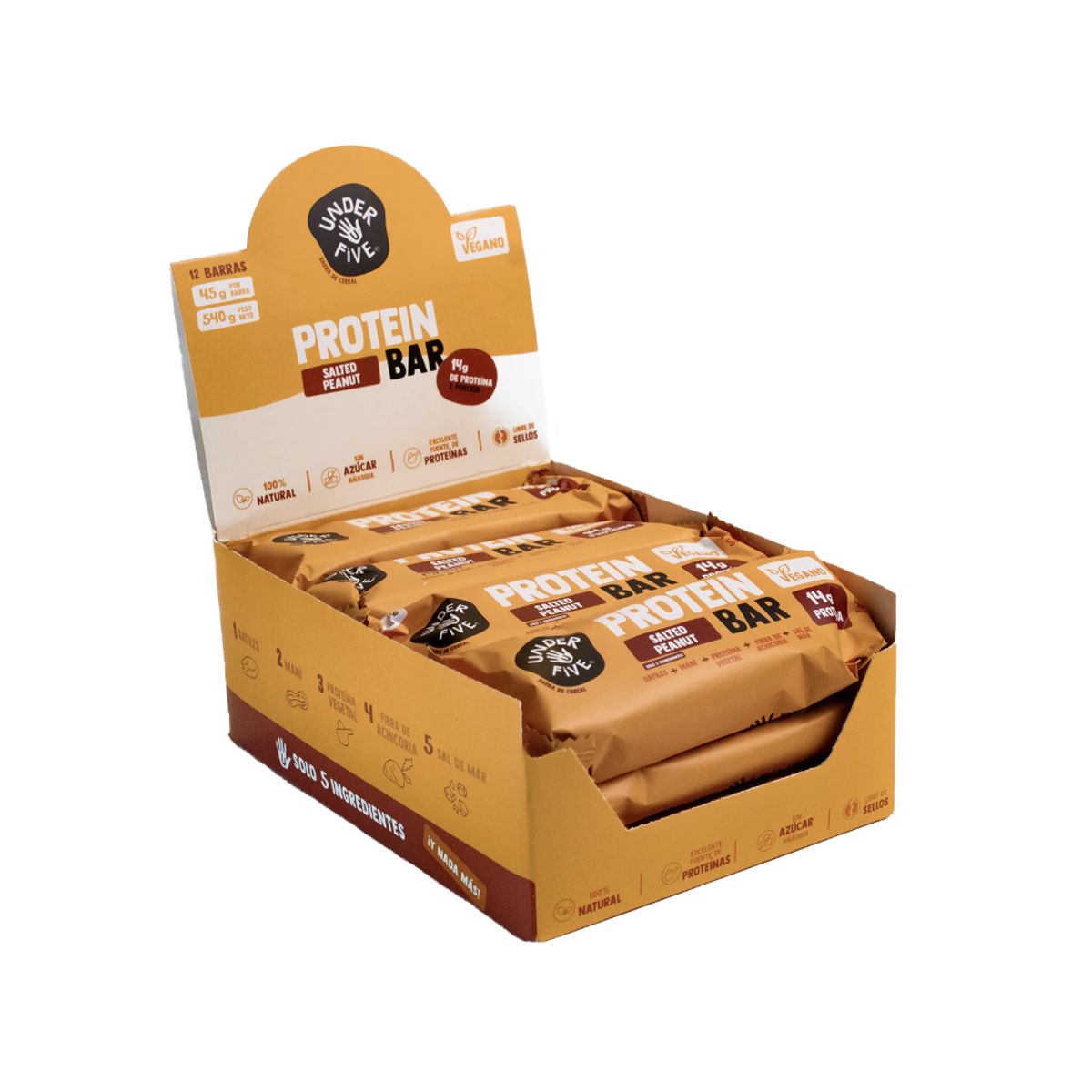 UNDERFIVE - Barra de proteina Underfive - Salty Peanut 12 unidades