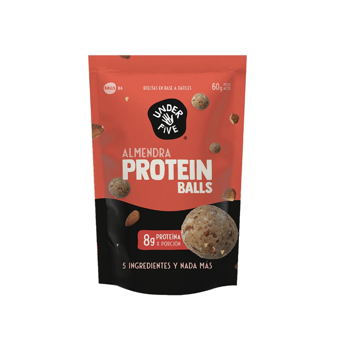 UNDERFIVE - Snack Balls Protein Underfive - Almendra 6 unidades