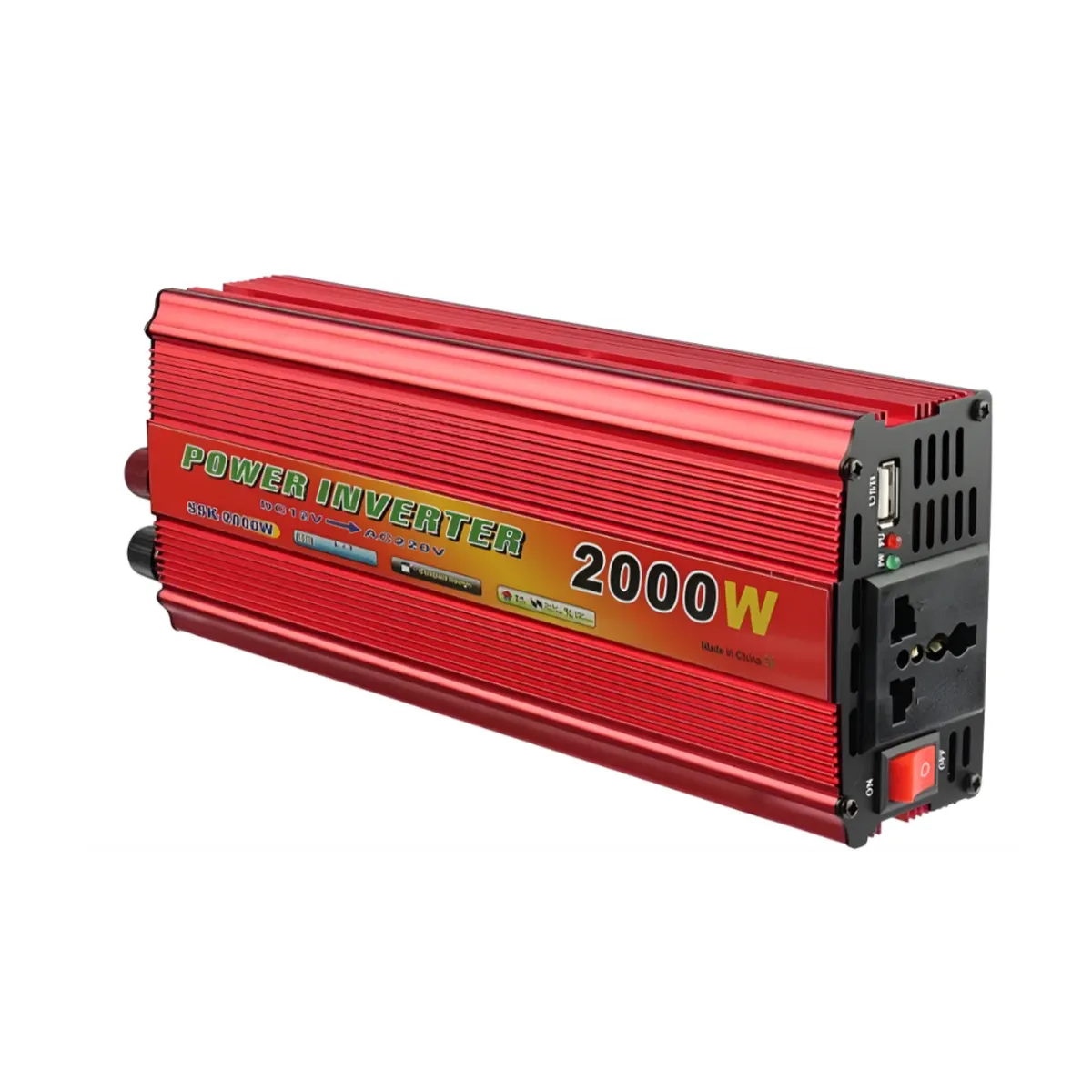 GENERICO - Inversor Convertidor De Corriente De Coche 2000w 12v220v