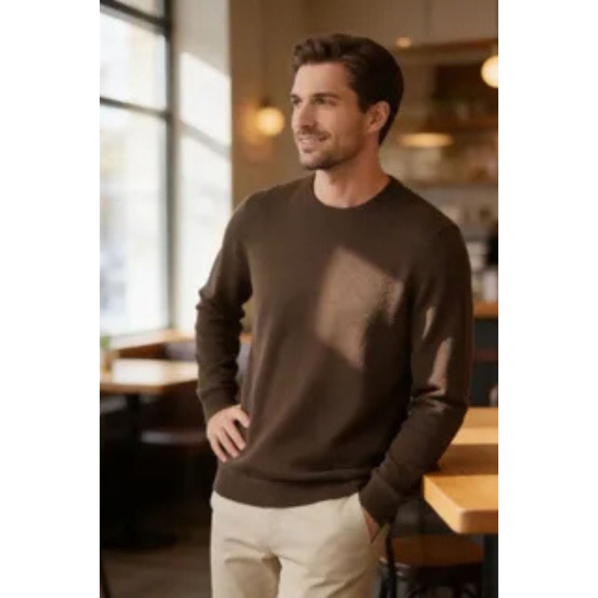 LOOK SHOP - Sweater Tejido Hombre Cuello Redondo Hilo 107