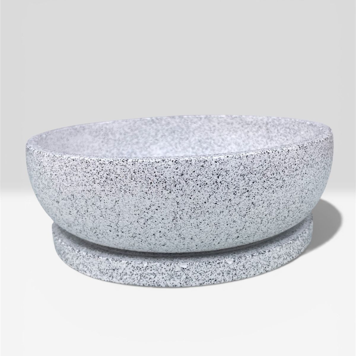 GENERICO - Macetero Martina Jaspeado Gris Paila 20cm
