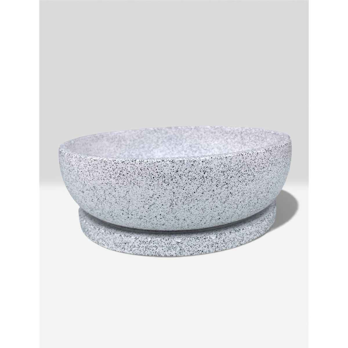 GENERICO - Macetero Martina Jaspeado Gris Paila 20cm