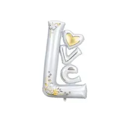 GENERICO - -Globo metálico Love blanco 62x113cm