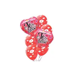 GENERICO - Set de globos rojos te amo 7pcs