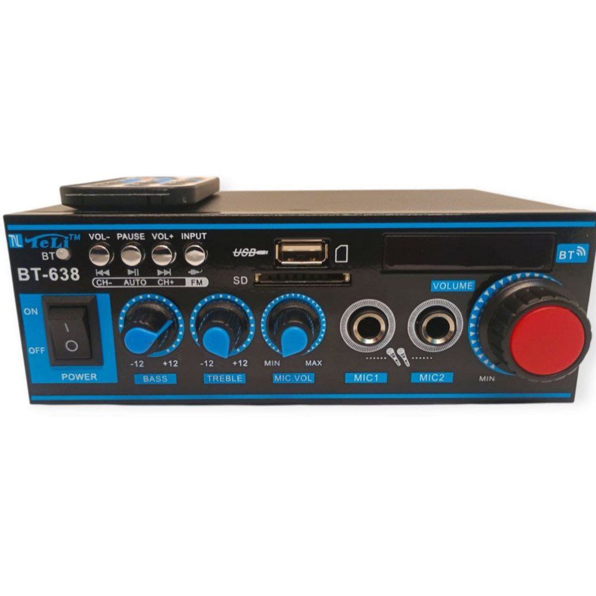 GENERICO - Mini Amplificador Bluetooth Digital Hifi 2ch