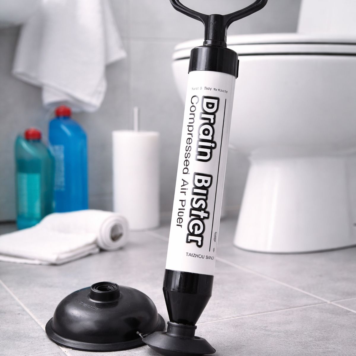 MOVI - Sopapo Destapador de Cañerías con Aire Comprimido para Baño
