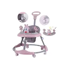 GENERICO - Andador Infantil Ergonomico con Diseño de Conejito y Manija de Empuje