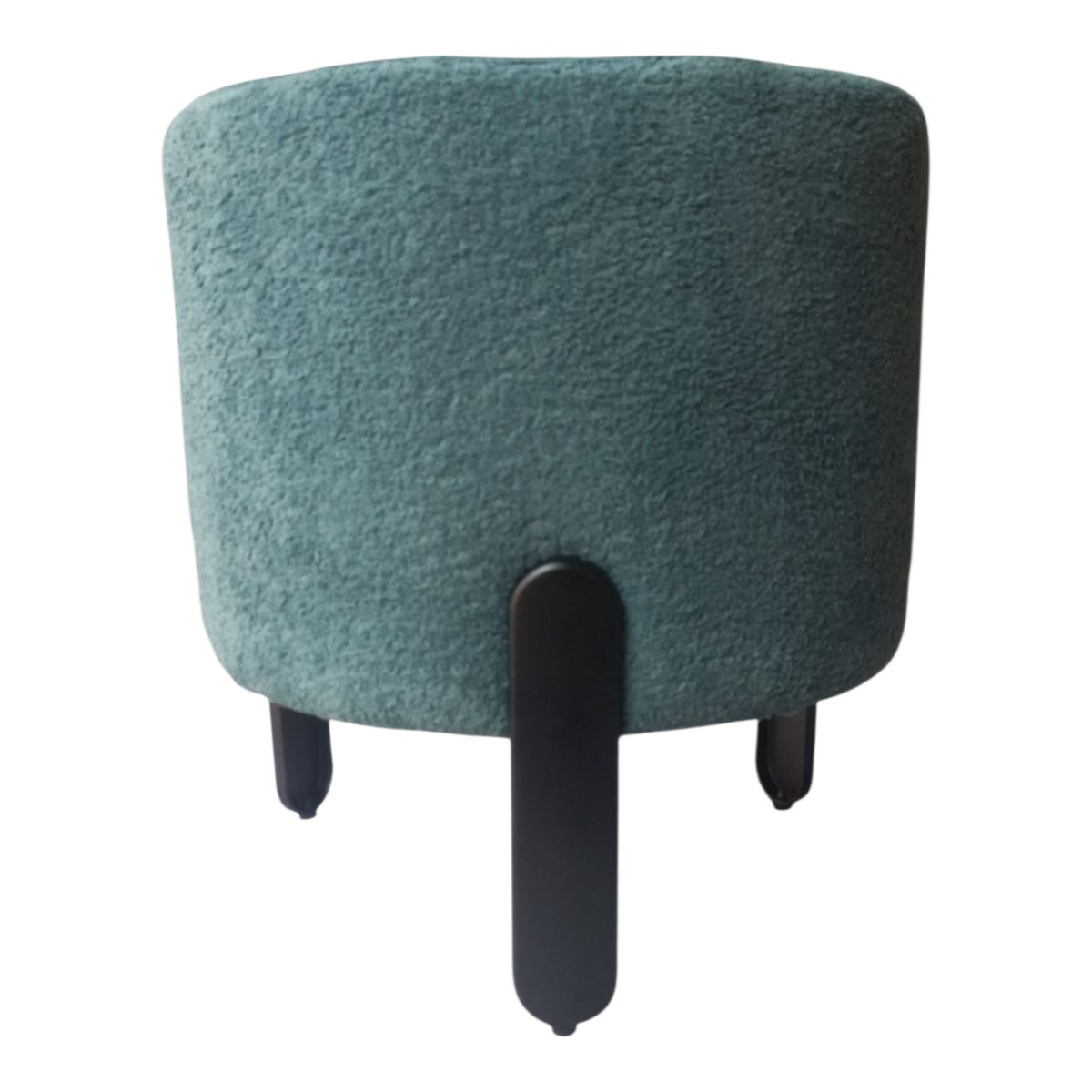 MANUFACTURAS P&M - Pouf Redondo Verde 3 Patas Negras 40 x 40 x 45 alto