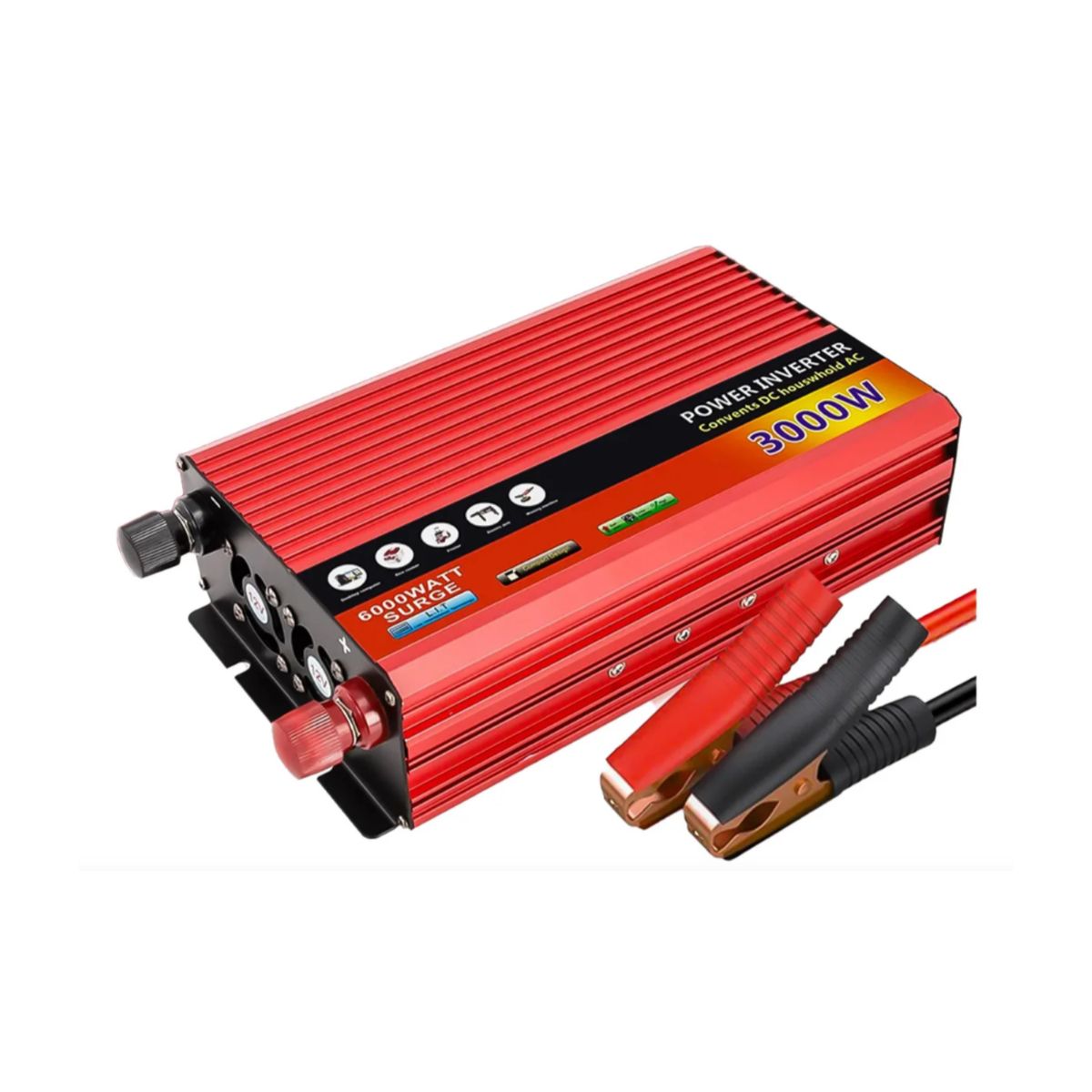 GENERICO - Inversor De Corriente De Coche 3000w 12v220v Convertidor