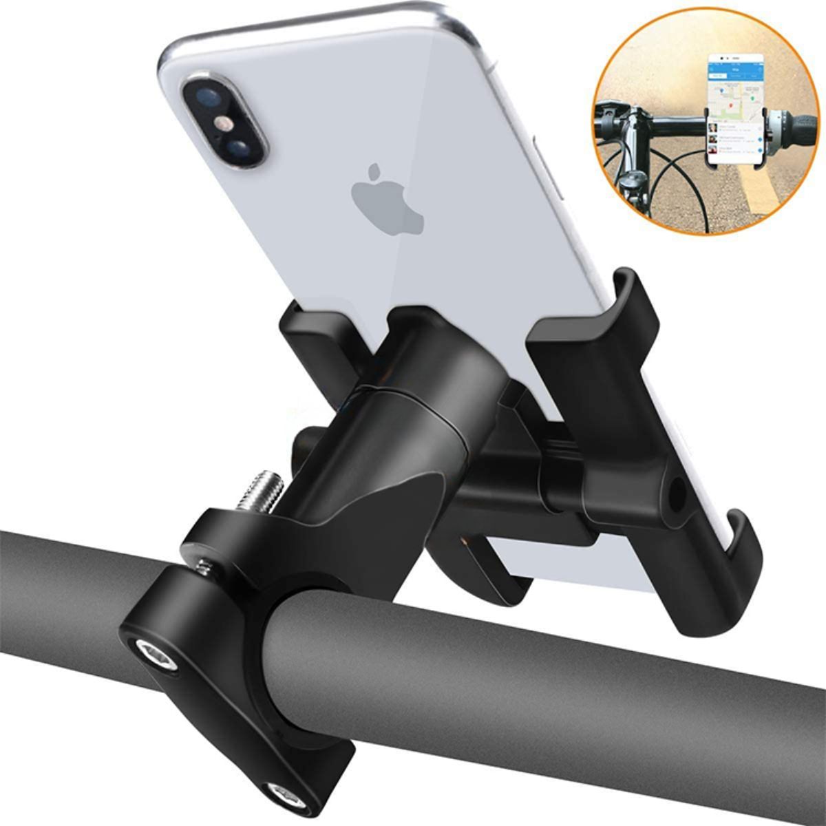 GENERICO - Soporte Porta Celular Bicicleta Moto Scooter Giratorio 360