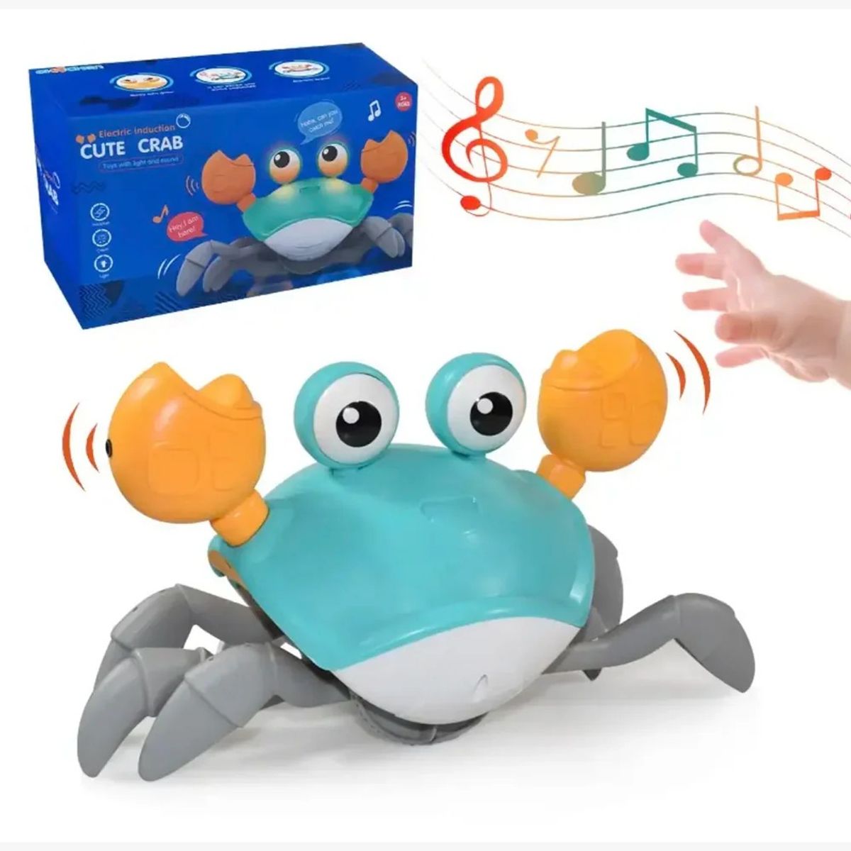 GENERICO - Cangrejo Escapista Con Música y Luces Carga USB Calipso