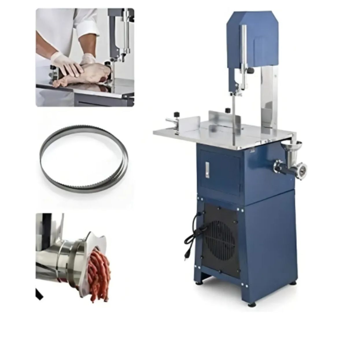 GENERICO - Sierra Carnicera Para Corte De Carne Y Hueso con molino 550watts