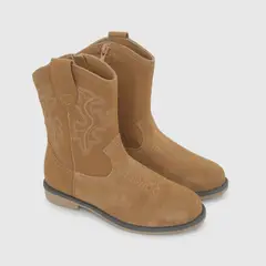 COLLOKY - Botín Ergonómico cowboy niña beige 28-38