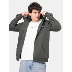 BURTON - Poleron Hombre Emblem Full Zip Verde