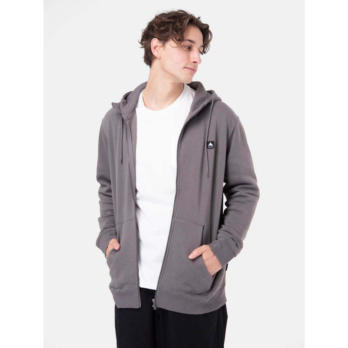 BURTON - Poleron Hombre Emblem Full Zip Gris BURTON