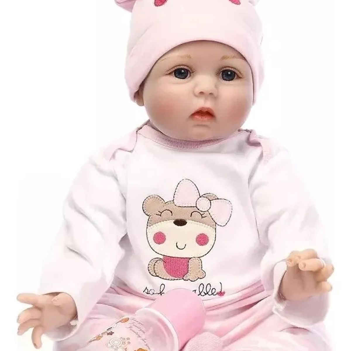 GENERICO - Bebe Reborn Muñeca Silicon Suave 55cm Osito Realista