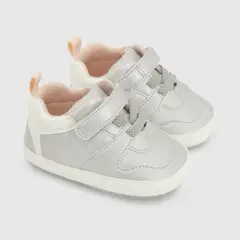 COLLOKY - Zapatilla Ergonómica Bebé Niña Plateado