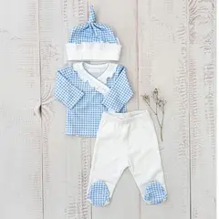 WAWA BABY DESIGN - Ajuar x 3 Cuadros Volado Celeste