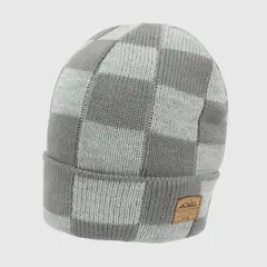 COLLOKY - Gorro cuadros con forro interior niño gris 2/4A a 10/12A