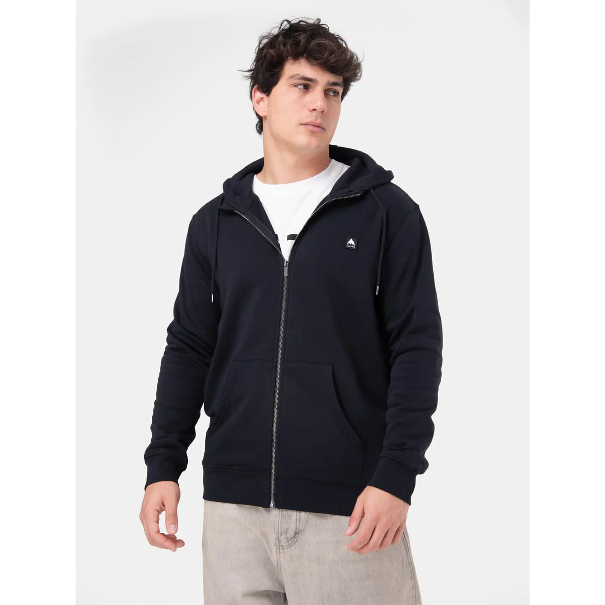 BURTON - Poleron Hombre Emblem Full Zip Gris Oscuro BURTON