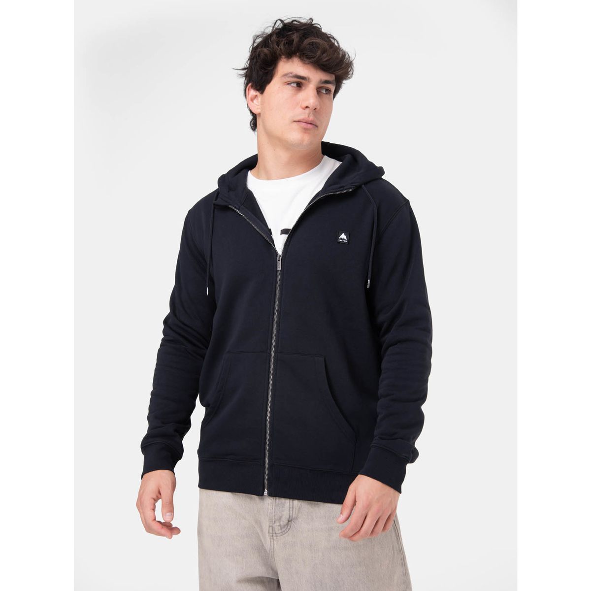 BURTON - Poleron Hombre Emblem Full Zip Gris Oscuro BURTON