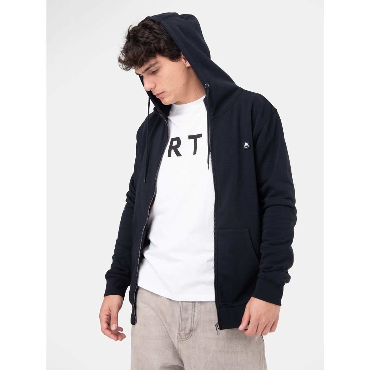 BURTON - Poleron Hombre Emblem Full Zip Gris Oscuro BURTON