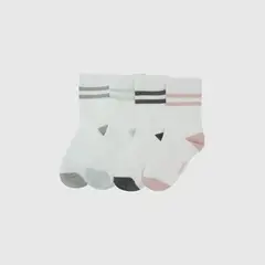 COLLOKY - Calcetín 3/4 Niña Punto Resistente Blanco