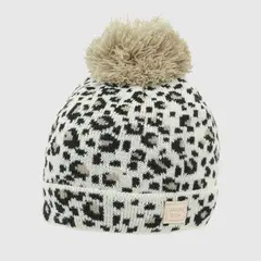 COLLOKY - Gorro lana animal print pompón niña multicolor 0/3M a 12/24M