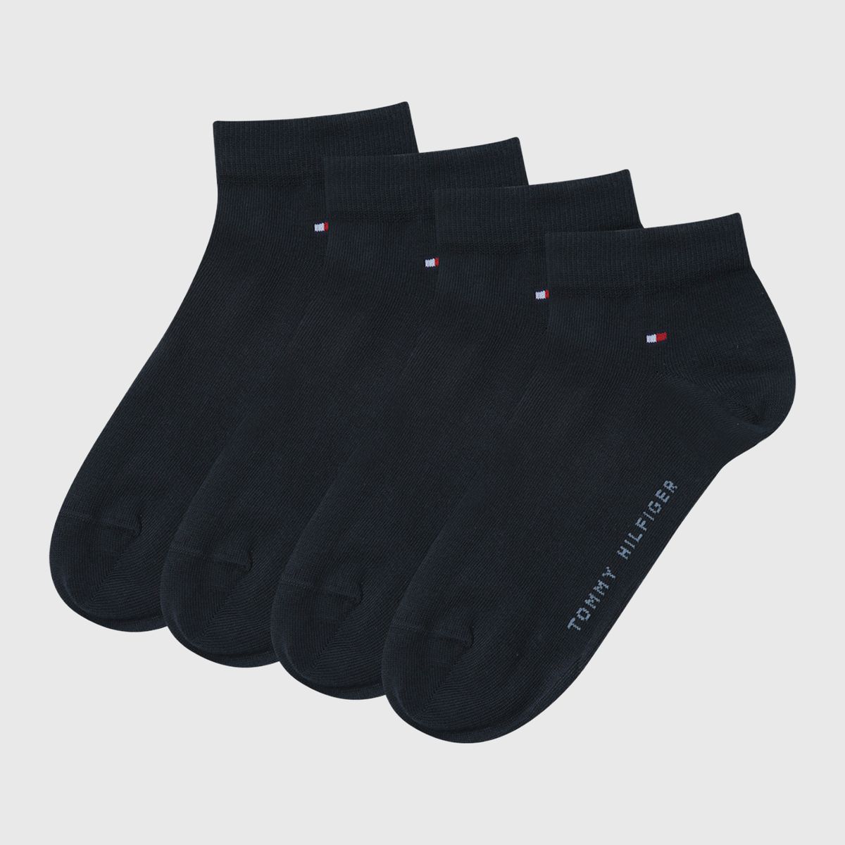TOMMY HILFIGER - Pack De 2 Pares De Calcetines Tobilleros Negro Tommy Hilfiger