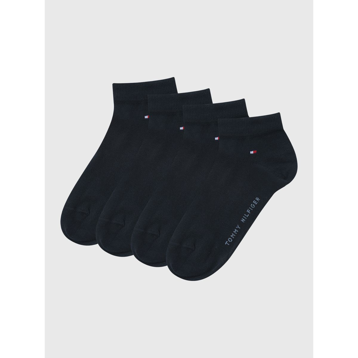 TOMMY HILFIGER - Pack De 2 Pares De Calcetines Tobilleros Negro Tommy Hilfiger