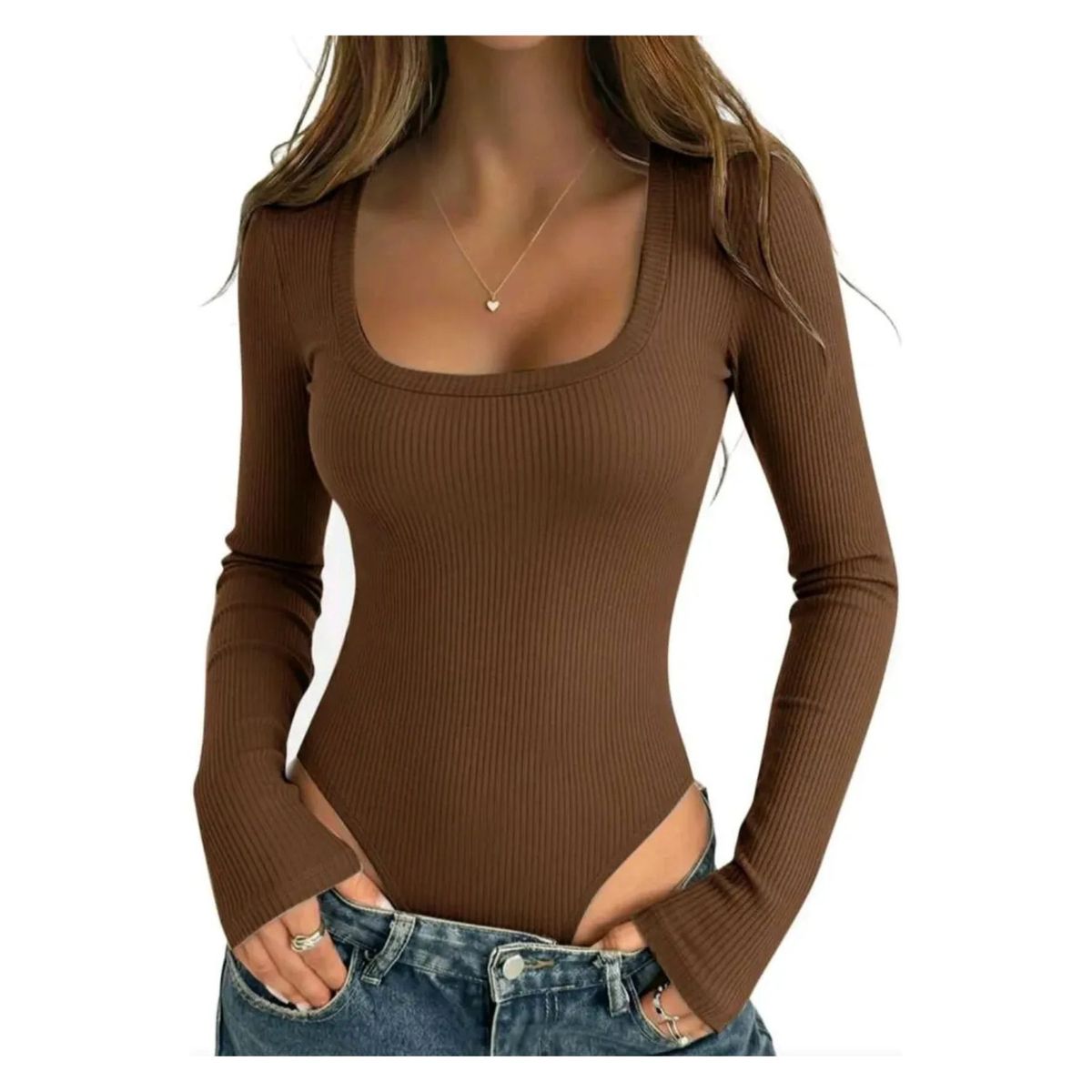 LOOK SHOP - Body Mujer Manga Larga Ajustable Modelador. Acanalado 667