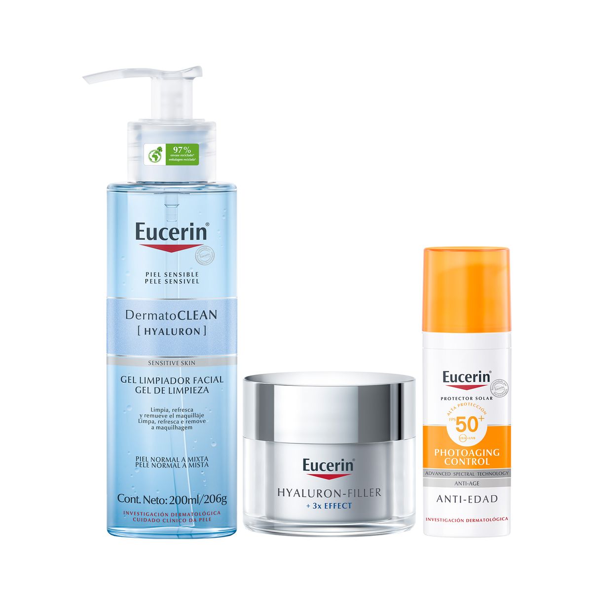 EUCERIN - Eucerin Limpiador DermatoCLEAN + Crema Hyaluron-Filler Noche