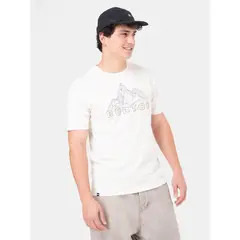 BURTON - Polera MC Hombre Mountain Stamp Blanco