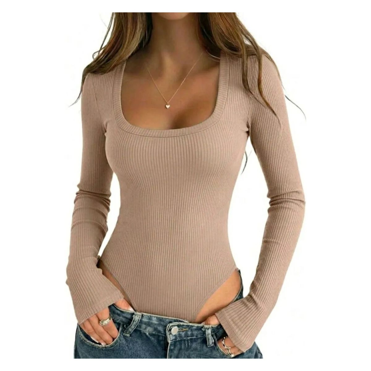 LOOK SHOP - Body Mujer Manga Larga Ajustable Modelador. Acanalado 667
