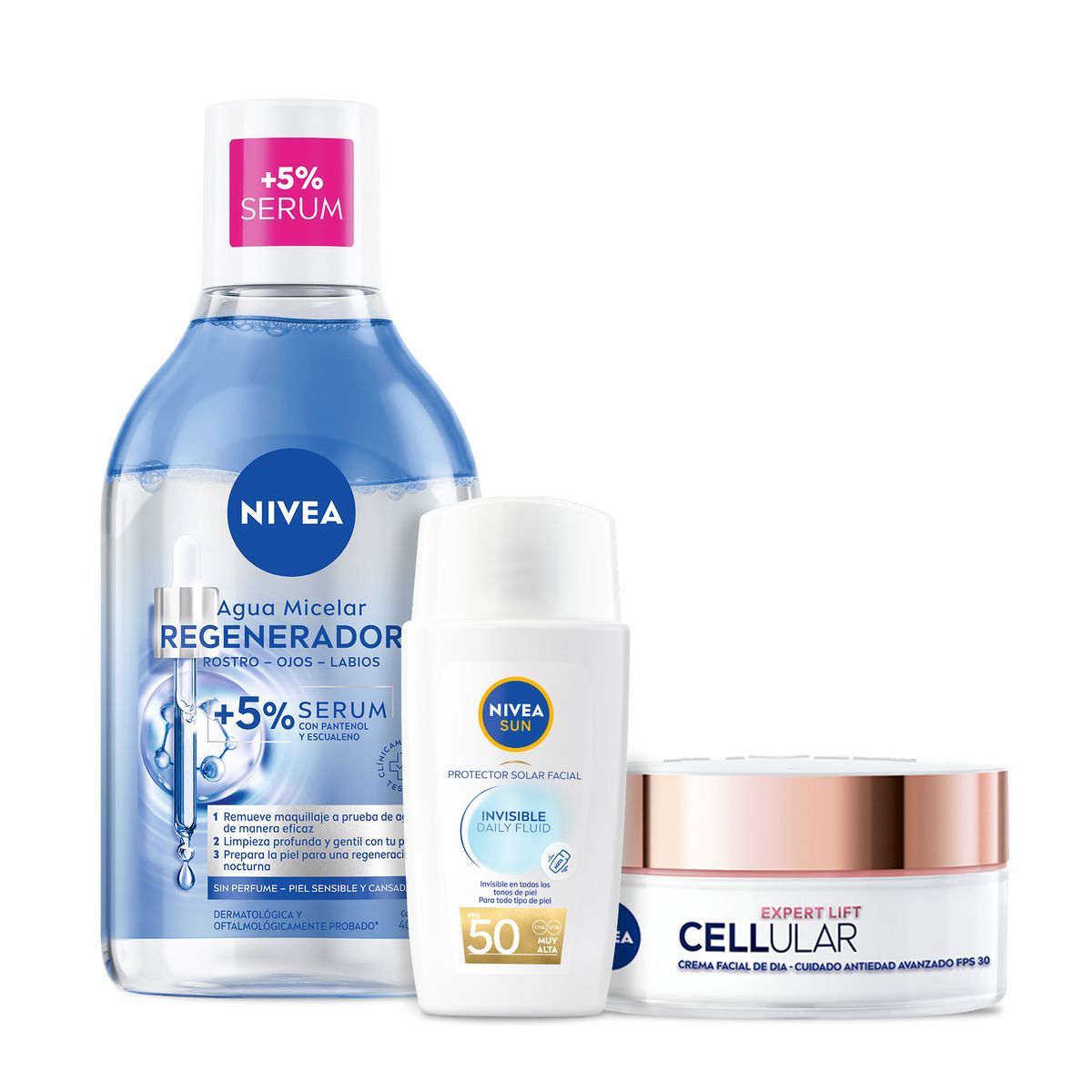 NIVEA - Nivea Pack Micelar + Anti Edad Día + Sun Fluid