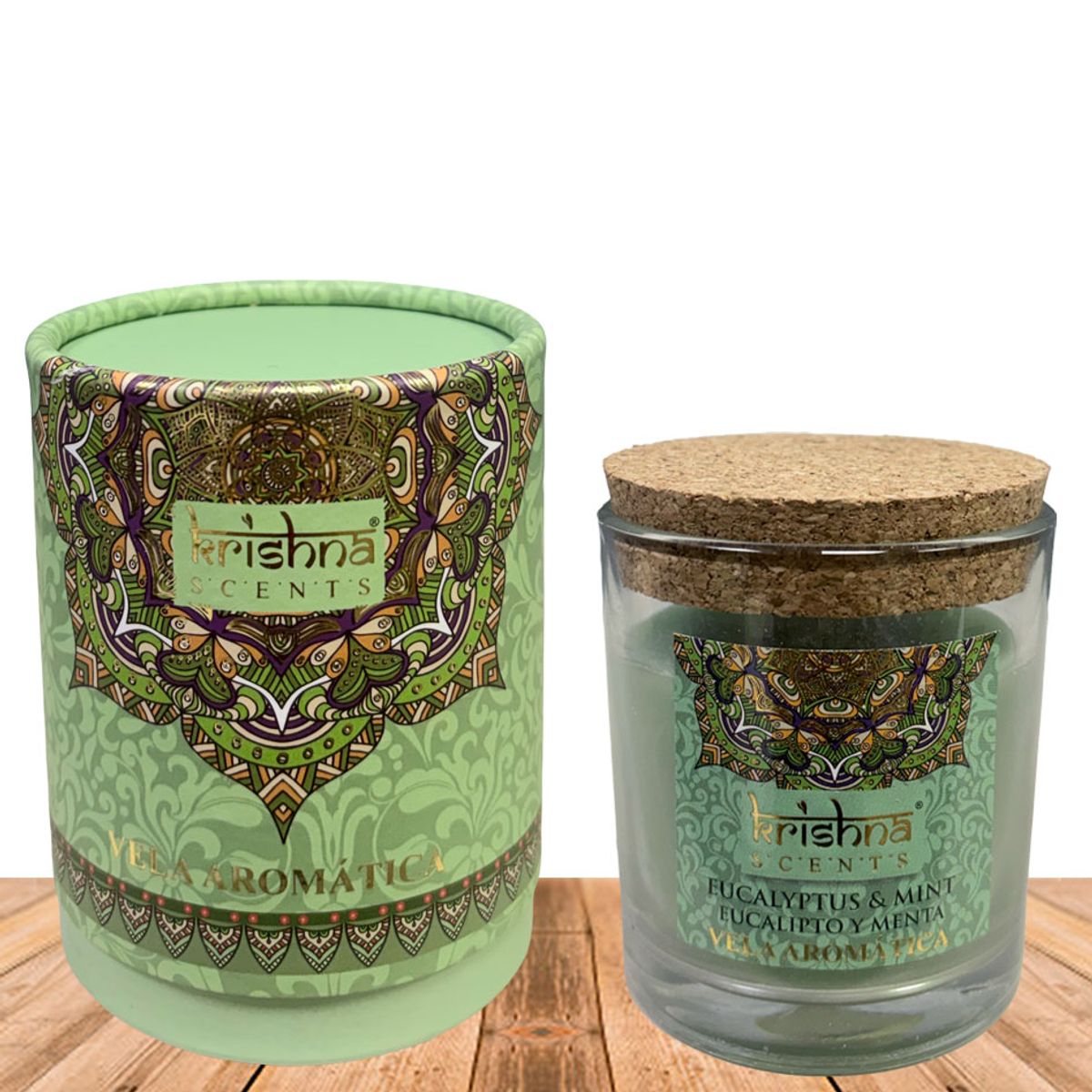 GENERICO - Vela Aromática  Krishna 120 GR - Eucalipto Menta