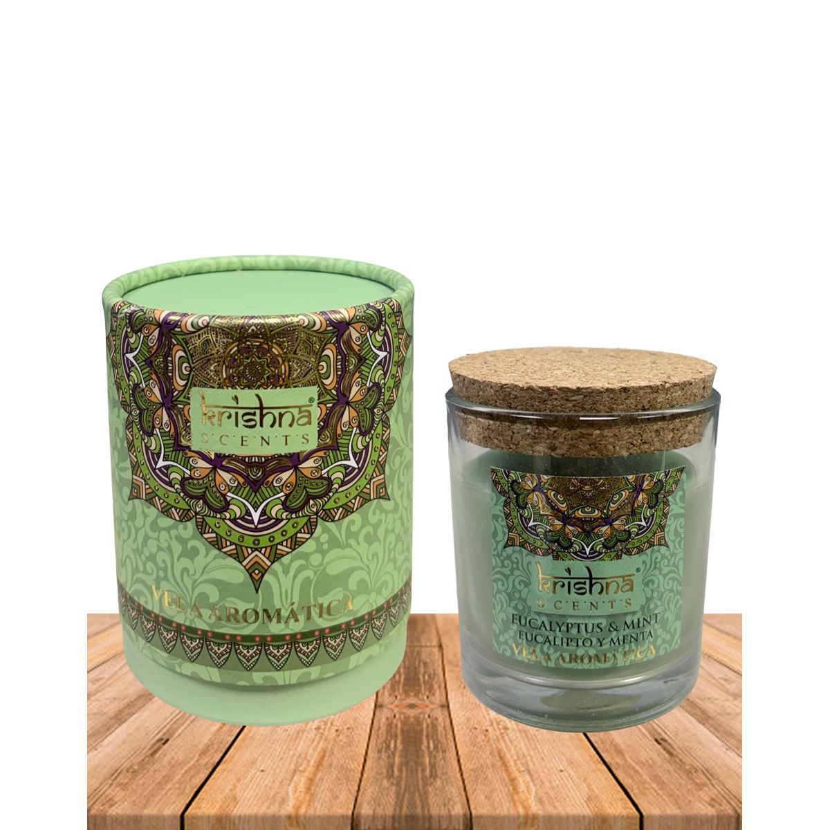 GENERICO - Vela Aromática  Krishna 120 GR - Eucalipto Menta