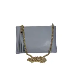 ARIELS - Cartera de cuero Clutch - Gris Perla