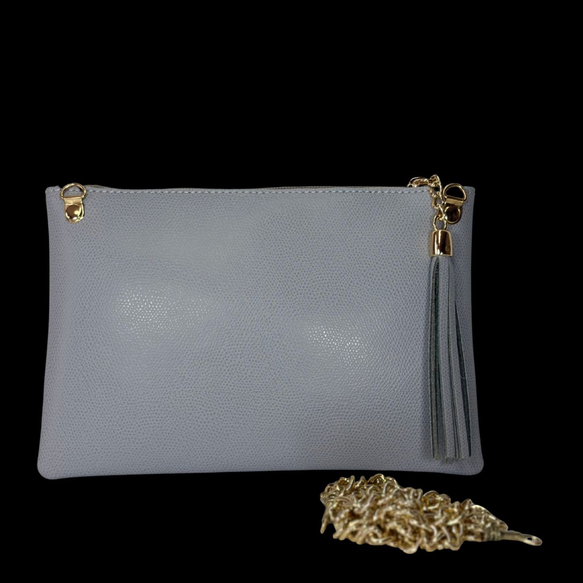 ARIELS - Cartera de cuero Clutch - Gris Perla